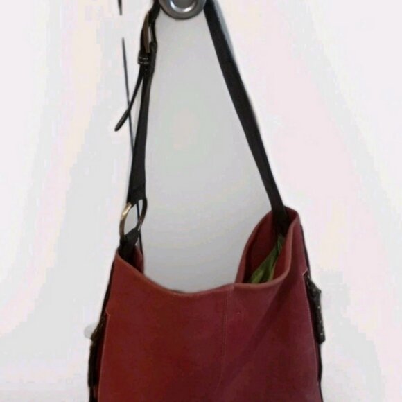 Sophia Visconti Shoulder Bag Leather Vintage Brown Purse Boho Italian Style bag - Picture 2 of 6